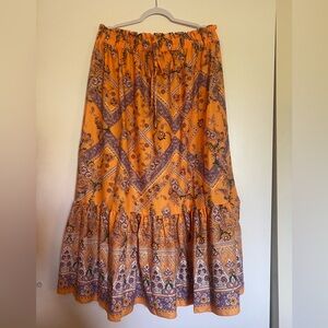 Orange and Purple Plus Size Maxi Skirt NWOT